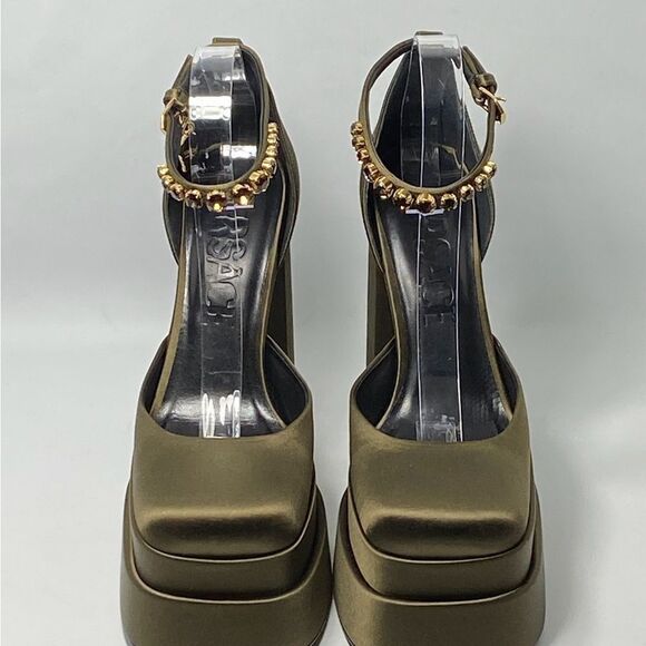 Versace Satin Platform Pumps size 40 - Picture 3 of 14